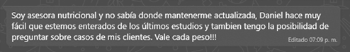 Testimonio de la comunidad