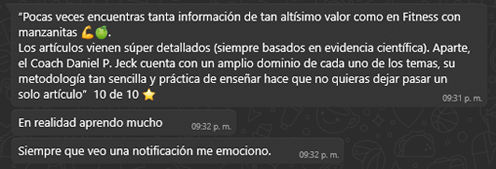 Testimonio de la comunidad