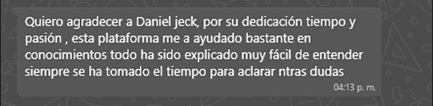 Testimonio de la comunidad